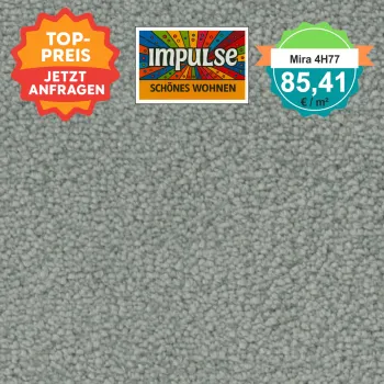 Draufsicht auf Vorwerk Mira 4H77 mit Preisetikett 85,41 €/m²